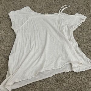 Free People We the Free Cold Shoulder Loose Tunic Sz M in White
